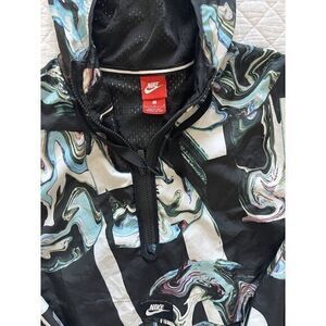 Nike Women's‎ Marble Print Black/Multi Half-Zip Hooded Jacket Size L